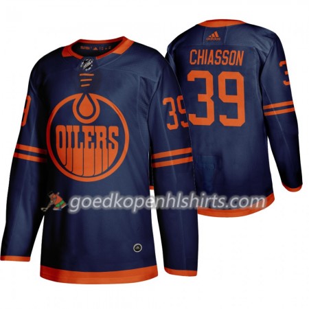 Edmonton Oilers Alex Chiasson 39 Adidas 2019-2020 Blauw Authentic Shirt - Mannen